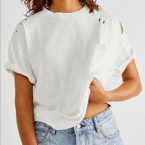 We The Free Rubi Tee in White size Medium